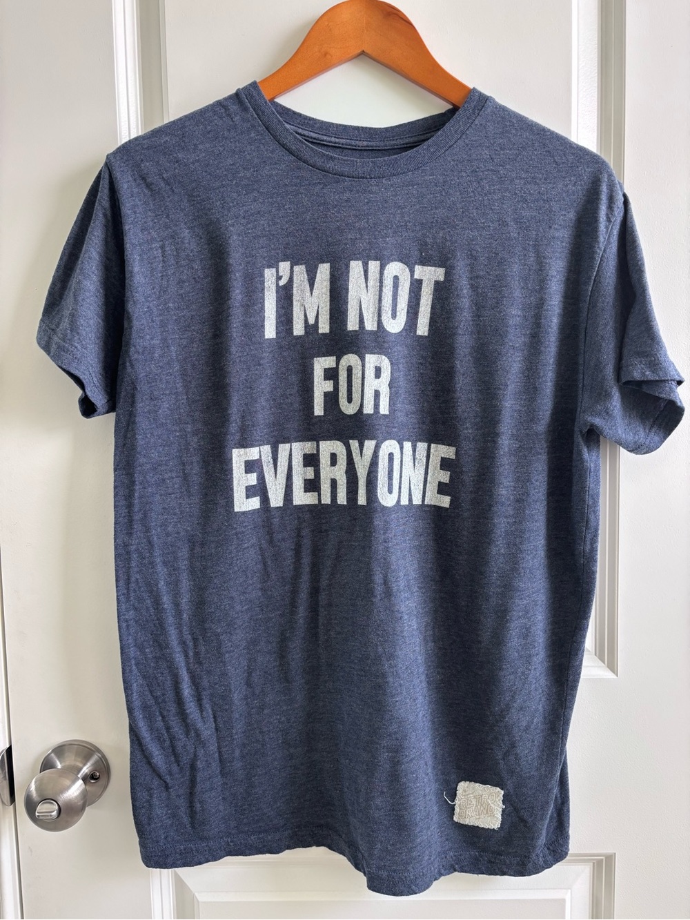 Original Retro Brand Women's 'I'm Not For Everyone' Graphic Tee - Heather Navy
